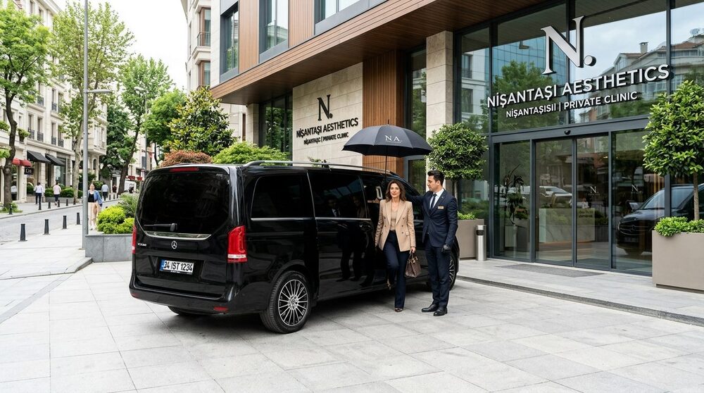 VIP Mercedes Van Outside Nişantaşı Aesthetic Private Clinic
