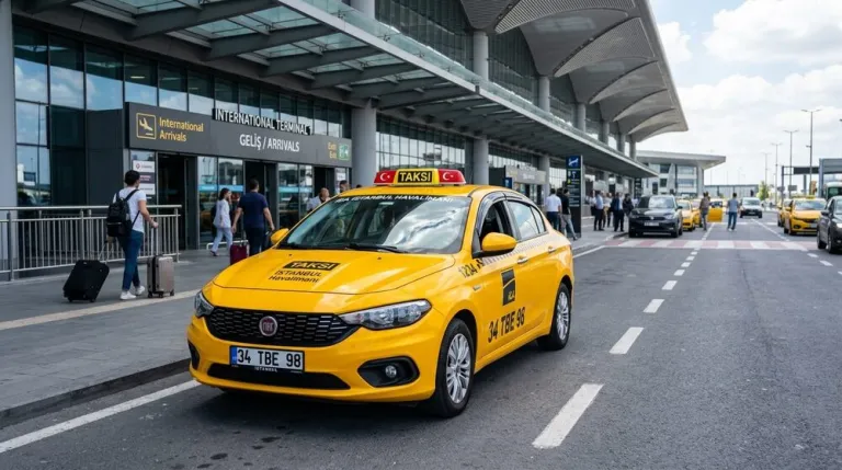 Official Istanbul Airport Yellow Taxi at International Terminal
